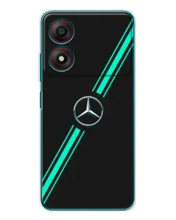 Чехол для ZTE Blade A34 с картинкой «Спортивные линии Mercedes»