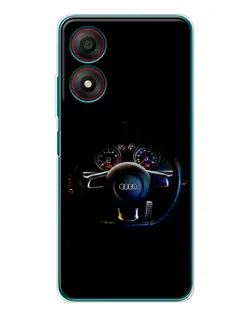 Чохол для ZTE Blade A34 з картинкою «Салон Audi — кермо»