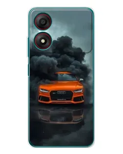 Чохол для ZTE Blade A34 з картинкою «Audi у хмарах диму»