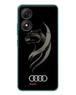 Чохол для ZTE Blade A34 з картинкою «Графіка — пантера та Audi»