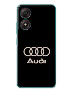 Чохол для ZTE Blade A34 з картинкою «Audi — золотий логотип»