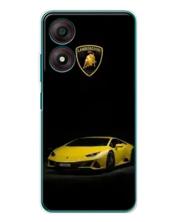 Чохол для ZTE Blade A34 з картинкою «Lamborghini жовтий акцент»
