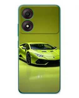 Чохол для ZTE Blade A34 з картинкою «Салатовий Lamborghini Huracan»