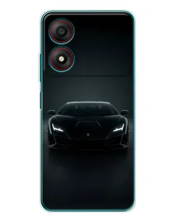Чохол для ZTE Blade A34 з картинкою «Чорний Lamborghini Aventador»