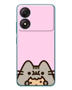 Чохол для ZTE Blade A34 з картинкою «Pusheen та печиво»