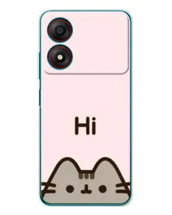Чохол для ZTE Blade A34 з картинкою «Пушин каже Hi»