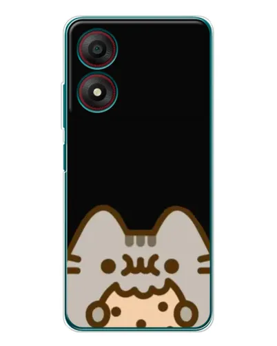Чохол для ZTE Blade A34 з картинкою «Пушин на чорному»
