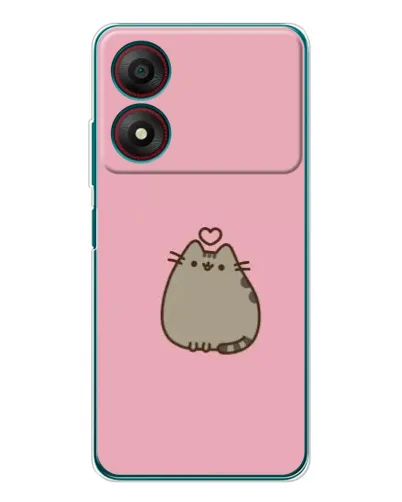 Чохол для ZTE Blade A34 з картинкою «Pusheen серце»