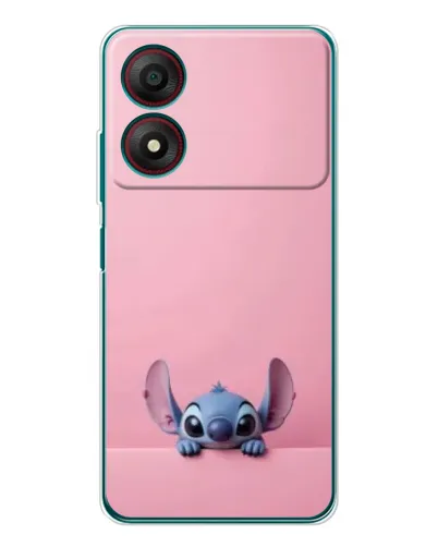 Чехол для ZTE Blade A34 с картинкой «Stitch выглядывает»