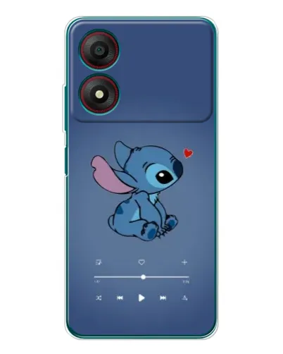 Чехол для ZTE Blade A34 с картинкой «Музыкальный Stitch»