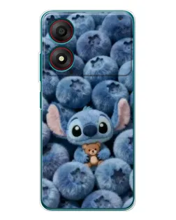 Чехол для ZTE Blade A34 с картинкой «Стич и голубика»