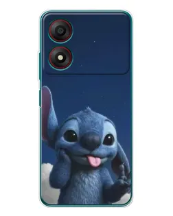 Чехол для ZTE Blade A34 с картинкой «Стич в облаках»