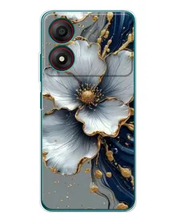 Чохол для ZTE Blade A34 з картинкою «Біла квітка та золотий флюїд» Чохол для ZTE Blade A34 з картинкою «Біла квітка та золотий флюїд»
