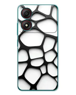 Чохол для ZTE Blade A34 з картинкою «Біла об'ємна сітка»