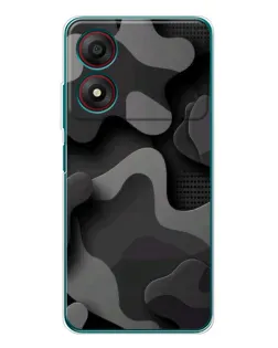 Чехол для ZTE Blade A34 с картинкой «Темный абстрактный камуфляж» Чехол для ZTE Blade A34 с картинкой «Темный абстрактный камуфляж»