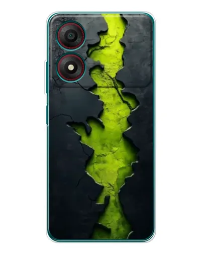 Чехол для ZTE Blade A34 с картинкой «Салатовый разлом скалы»