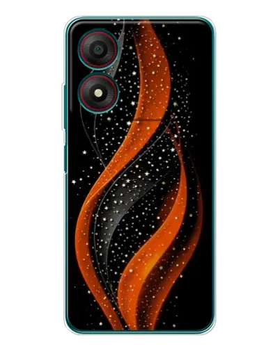 Чехол для ZTE Blade A34 с картинкой «Огненная звездная волна»
