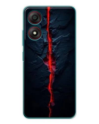 Чехол для ZTE Blade A34 с картинкой «Kрасная лавовая трещина»