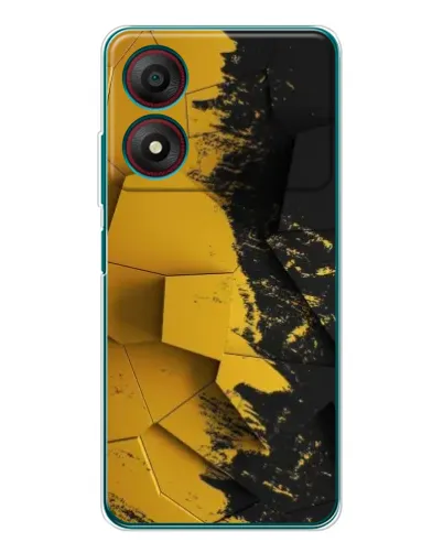 Чехол для ZTE Blade A34 с картинкой «Золотые осколки геометрии»