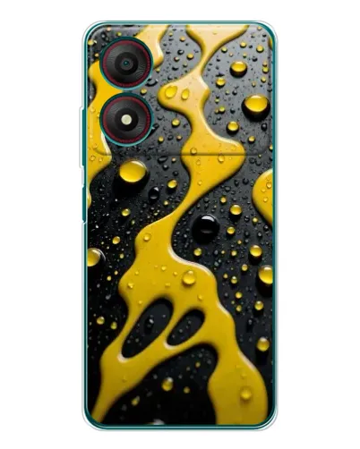 Чехол для ZTE Blade A34 с картинкой «Жидкое желтое золото»