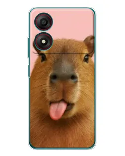 Чохол для ZTE Blade A34 з картинкою «Капібара з язиком»