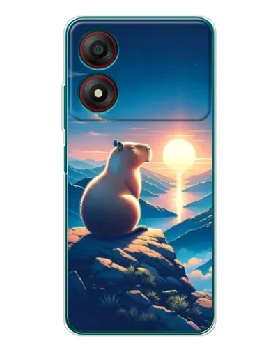 Чохол для ZTE Blade A34 з картинкою «Захід сонця з капібарою» Чохол для ZTE Blade A34 з картинкою «Захід сонця з капібарою»