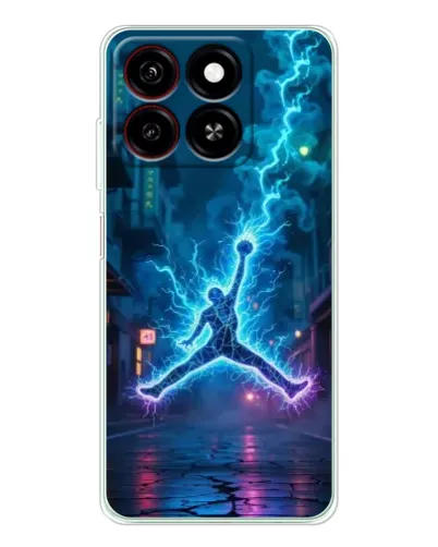 Чехол для ZTE Blade A35 с картинкой «Jordan Gold Jumpman»
