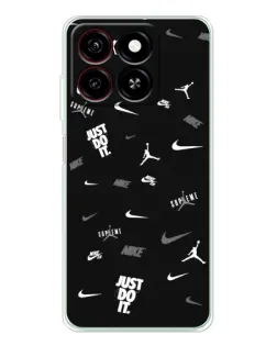 Чехол для ZTE Blade A35 с картинкой «Nike Black Pattern»