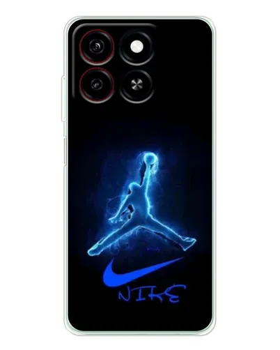 Чехол для ZTE Blade A35 с картинкой «Jordan Neon Blue»