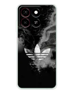 Чехол для ZTE Blade A35 с картинкой «Абстрактный дым Adidas»