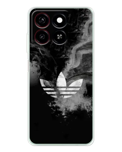 Чехол для ZTE Blade A35 с картинкой «Абстрактный дым Adidas»