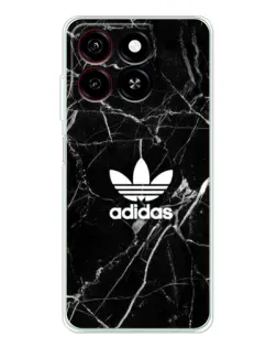 Чехол для ZTE Blade A35 с картинкой «Белый мрамор Adidas»