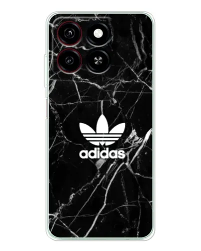 Чехол для ZTE Blade A35 с картинкой «Белый мрамор Adidas»