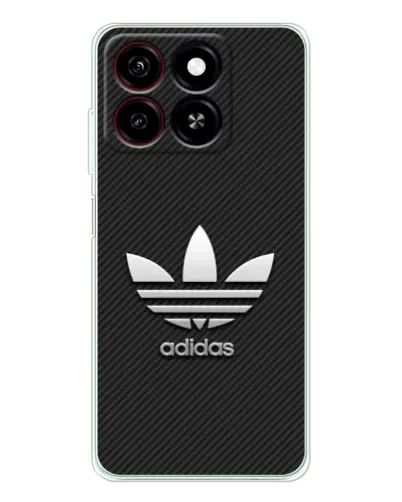 Чехол для ZTE Blade A35 с картинкой «Adidas Карбоновая текстура»