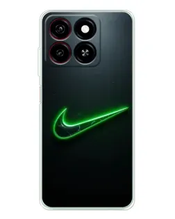 Чехол для ZTE Blade A35 с картинкой «Неоновый контур Nike»