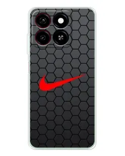 Чехол для ZTE Blade A35 с картинкой «Nike — карбоновая сетка»