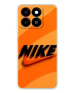 Чехол для ZTE Blade A35 с картинкой «Оранжевый драйв Nike»