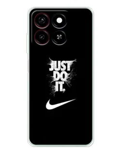 Чехол для ZTE Blade A35 с картинкой «Текстовый принт Nike»