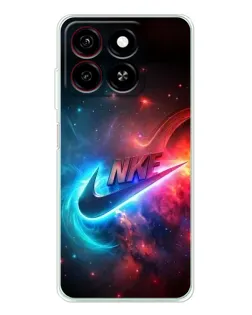 Чехол для ZTE Blade A35 с картинкой «Огненный логотип Nike»