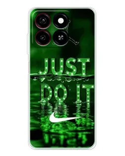 Чехол для ZTE Blade A35 с картинкой «Зеленый неоновый Nike»