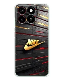 Чехол для ZTE Blade A35 с картинкой «Золотой Nike на металле»