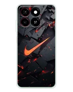 Чехол для ZTE Blade A35 с картинкой «Nike — эффект разломов»