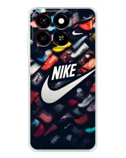 Чехол для ZTE Blade A35 с картинкой «Коллекция кроссовок Nike»