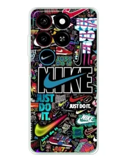 Чехол для ZTE Blade A35 с картинкой «Яркий коллаж Nike»