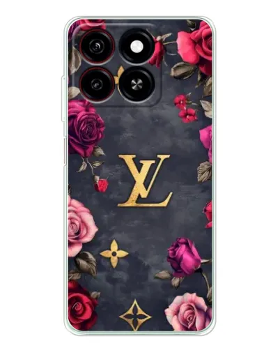 Чехол для ZTE Blade A35 с картинкой «Цветочный Louis Vuitton»