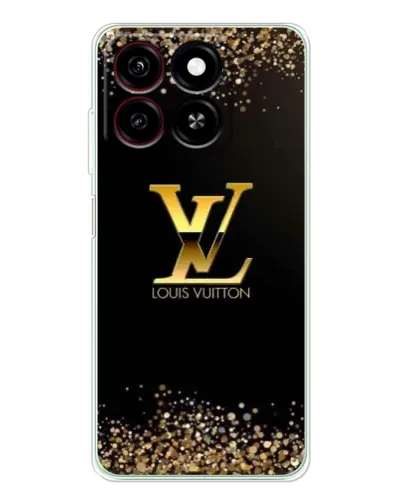 Чехол для ZTE Blade A35 с картинкой «LV — золотые искры»