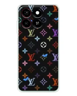 Чехол для ZTE Blade A35 с картинкой «Цветная монограмма LV»