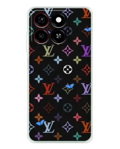 Чехол для ZTE Blade A35 с картинкой «Цветная монограмма LV»