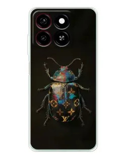 Чехол для ZTE Blade A35 с картинкой «LV — мраморный принт»