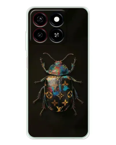 Чехол для ZTE Blade A35 с картинкой «LV — мраморный принт»